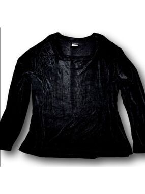 Women's citiknit Black Long Sleeve Tee Plus Size 2X